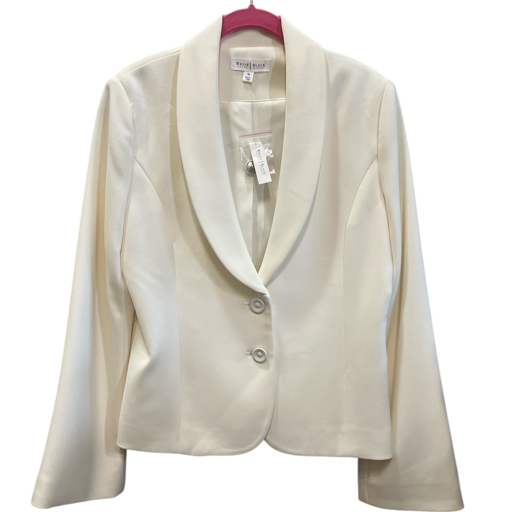 White House Black Market Ivory Blazer Size 10 NEW